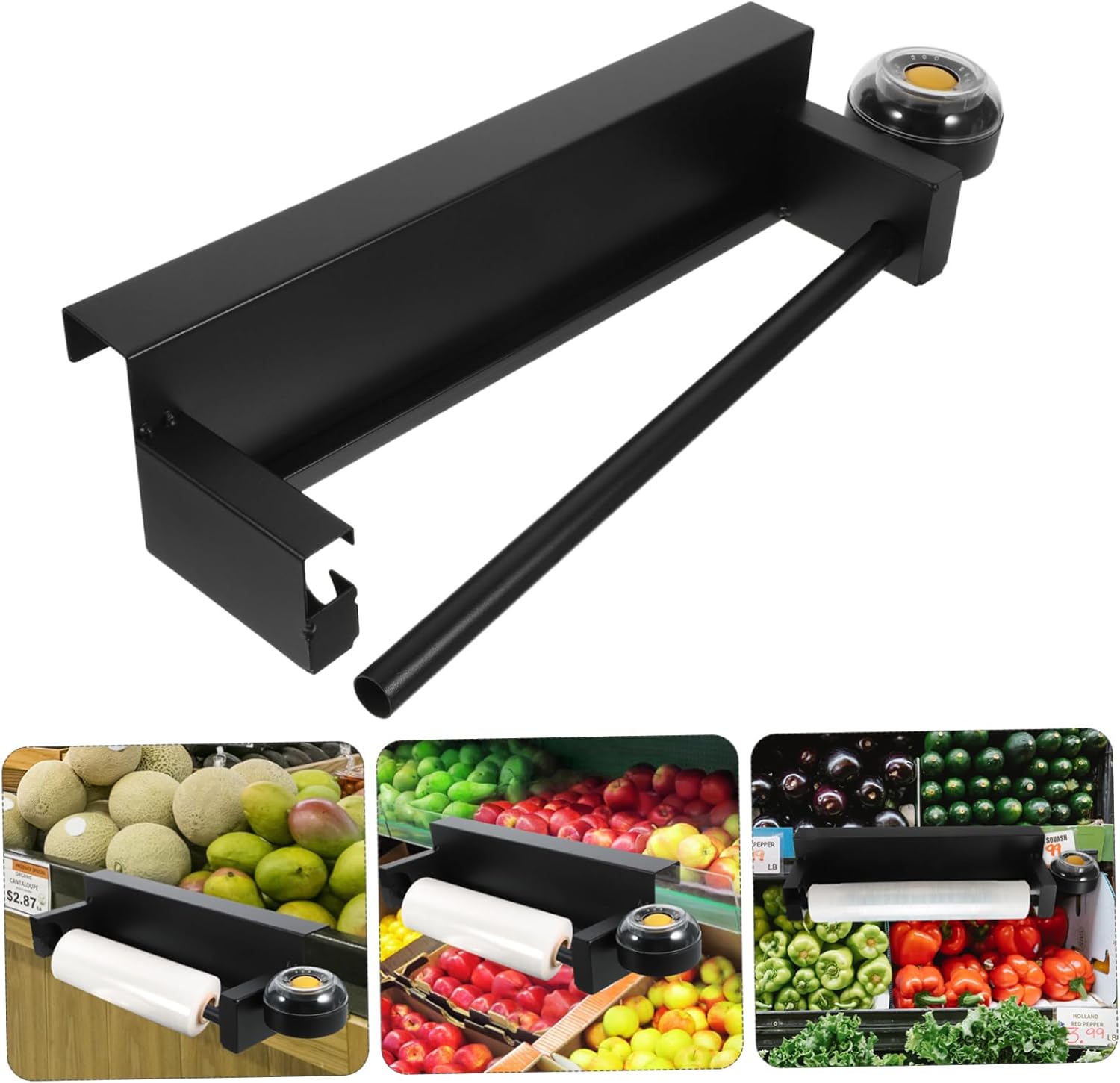 CANIGHT Produce Bag Holder Wall Mount Grocery Bag Carrier Handle Plastic Space-saving