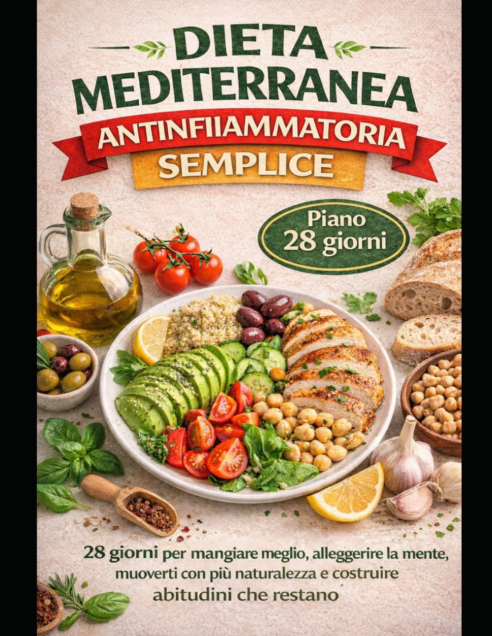 Dieta Mediterranea Semplice: 28 giorni per mangiare meglio, organizzare la spesa e cucinare piatti facili senza rigidità