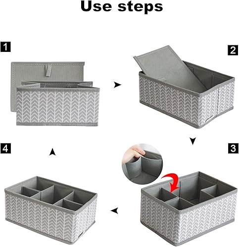 Miniatura 4 de VERONLY Organizadores de tocador y caja de almacenamiento contenedor de almacenamiento multifunción ajustable para cosméticos divisor de cajones de