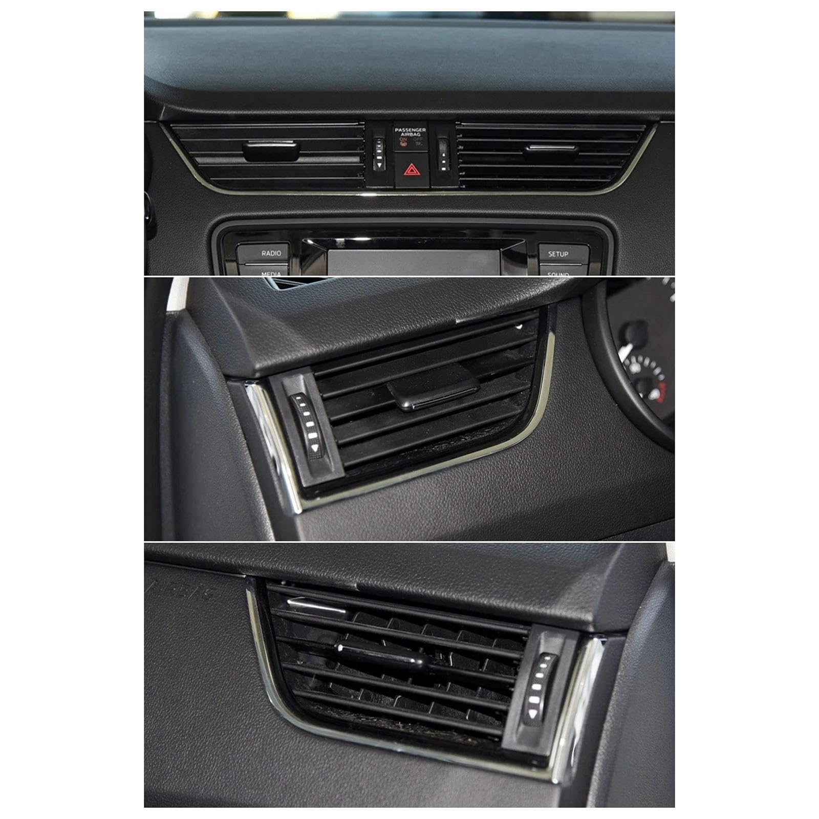 Milageto Grille de Ventilation Noire Compatible avec Panneau de climatisation Haute Performance pour (importée), Gauche