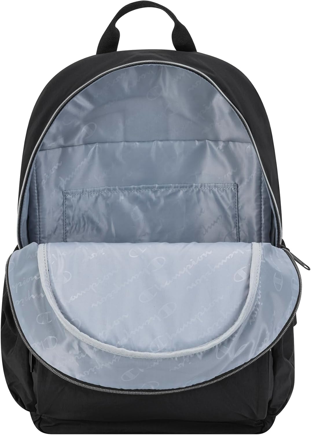 Champion Venice Laptop Backpack in Crinkle Nylon with Padded Adjustable Straps, Water Bottle Pocket for Work, Travel, Commute, Black, One Size - Image 4