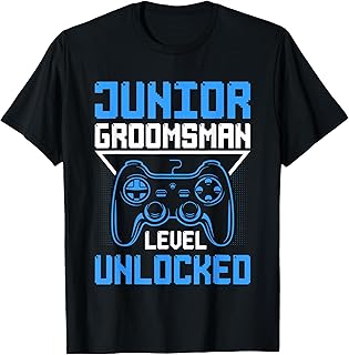 Cute Junior Groomsman Gaming Wedding Party Jr Boys Gift T-Shirt