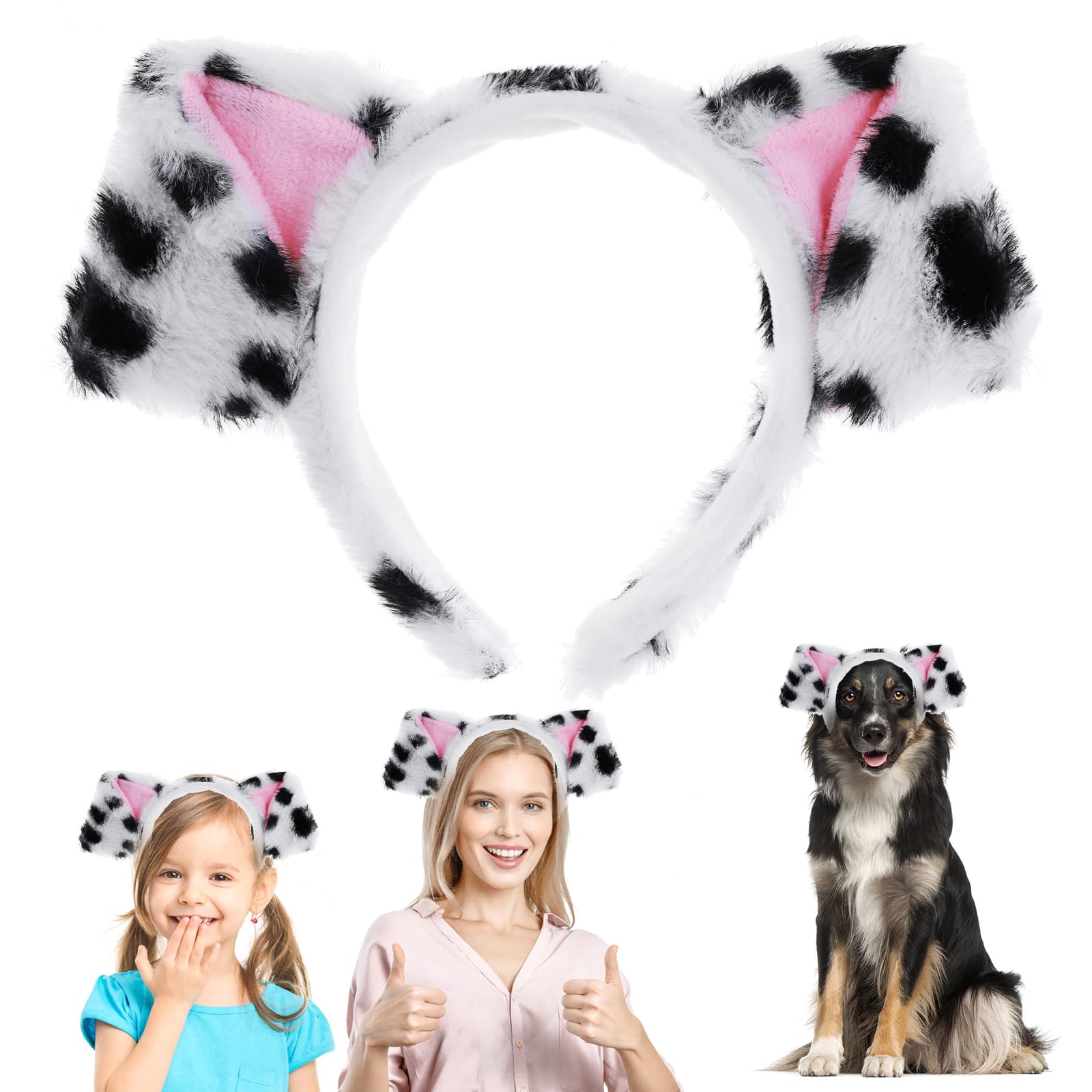 WLLHYFDog Ears Headband Cartoon Hair Hoop Animal Headwear Costume Hair Bands Cosplay Party Accessories Headpiece