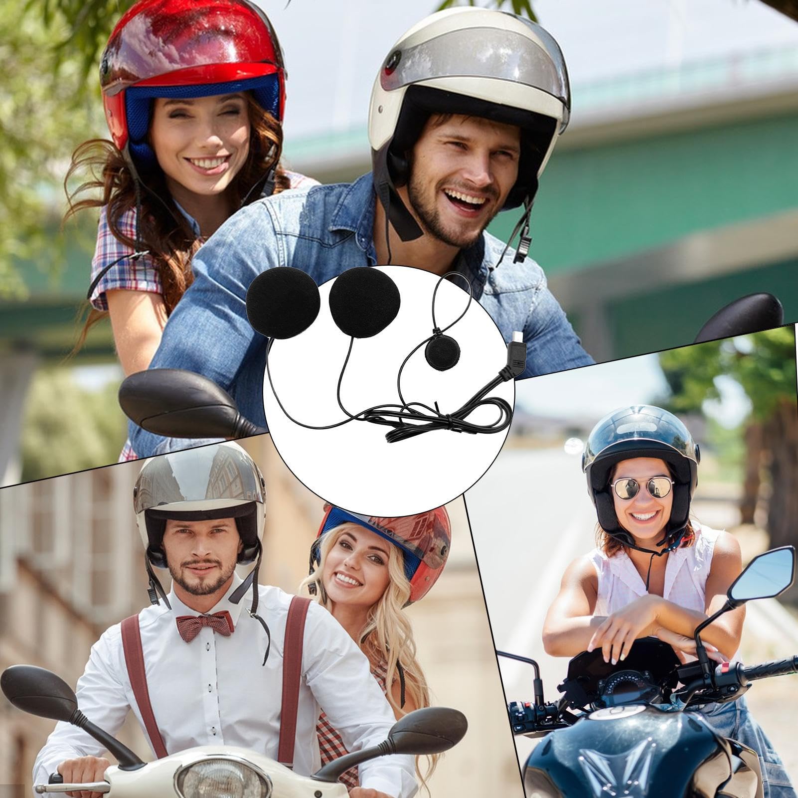 Amazon.co.jp: バイク用ヘルメットヘッドセット ヘルメットインカム