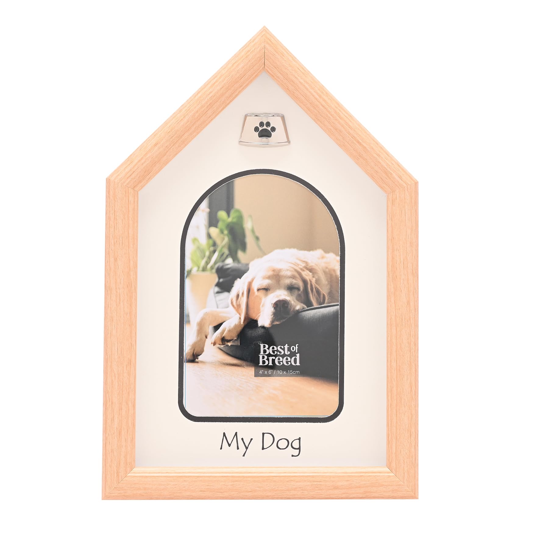 Best Of Breed Photo Frame – Dog House Design – Humorous Dog Lover Gift | Fun Pet Picture Frame For Home Décor And Keepsakes - 4'' x 6'' Aperture Easel Back Portrait Aperture