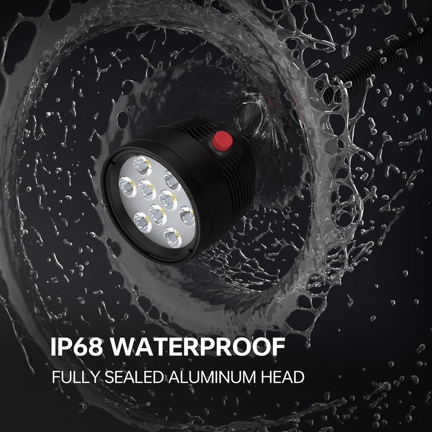 14W Led Machine Light, 14W Milling Light, 1800 Lumens Flexible Machine Work Light for Wood Lathe Machine Drill Press, Industrial Lighting 110-220v