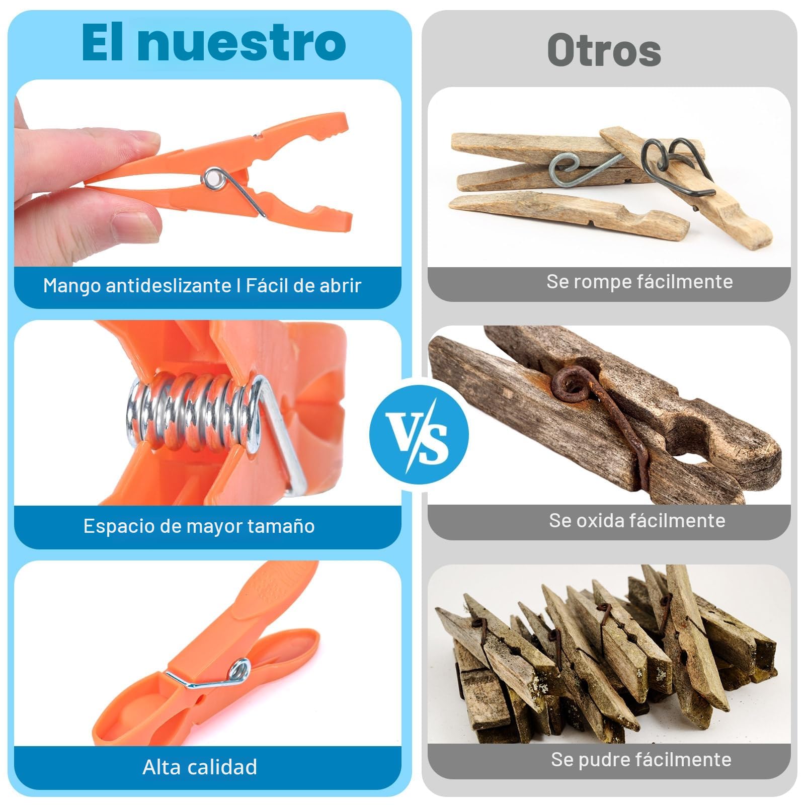 48 Pinzas de la Ropa de plástico Multicolor con para la, Cesta y Bolsa para Pinzas de la Ropa, Antideslizantes y Resistentes al Viento, sin impresión, Pinzas para Toallas, adecuadas