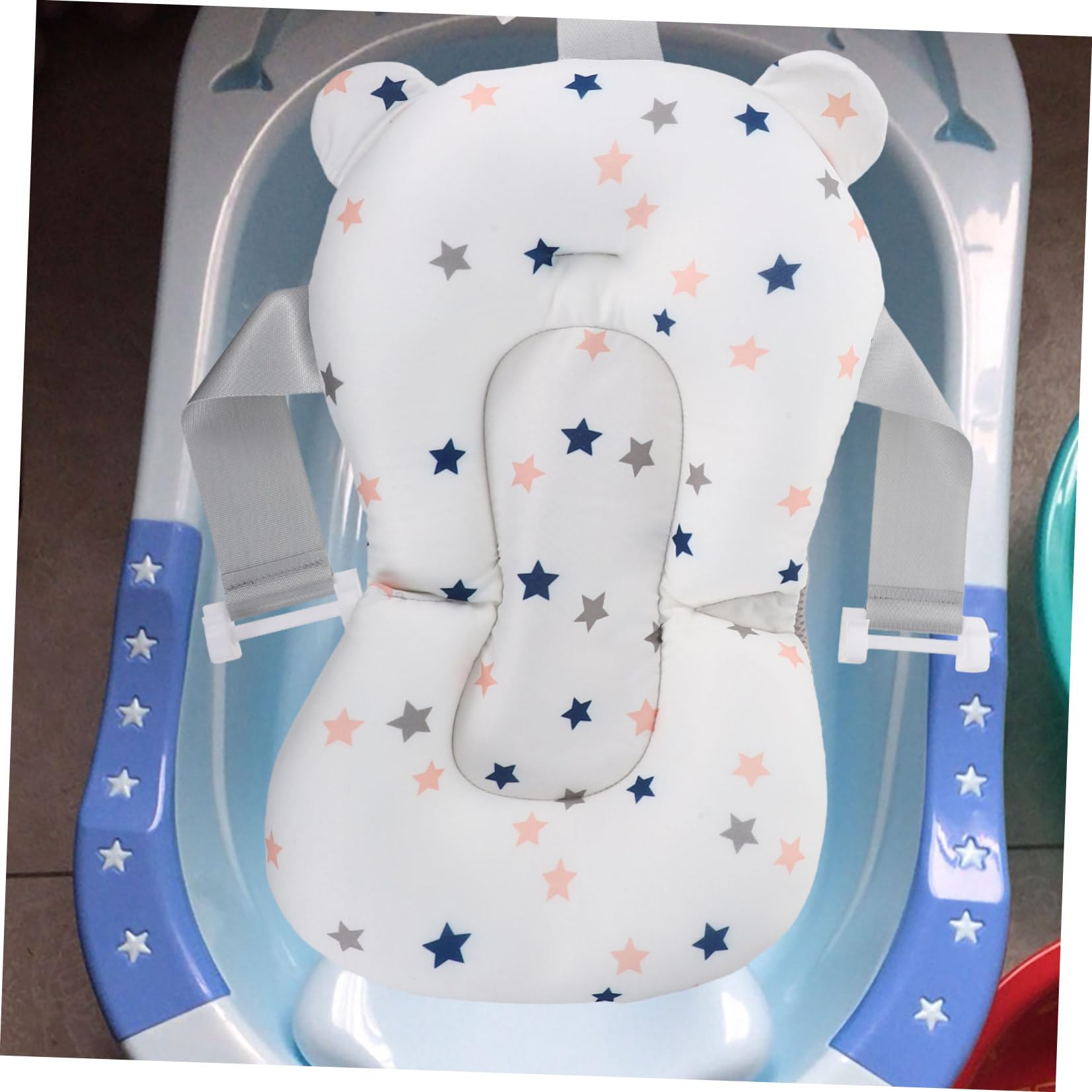 Cuna de Baño para Niño Soporte, Malla Transpirable Pp de Color Claro