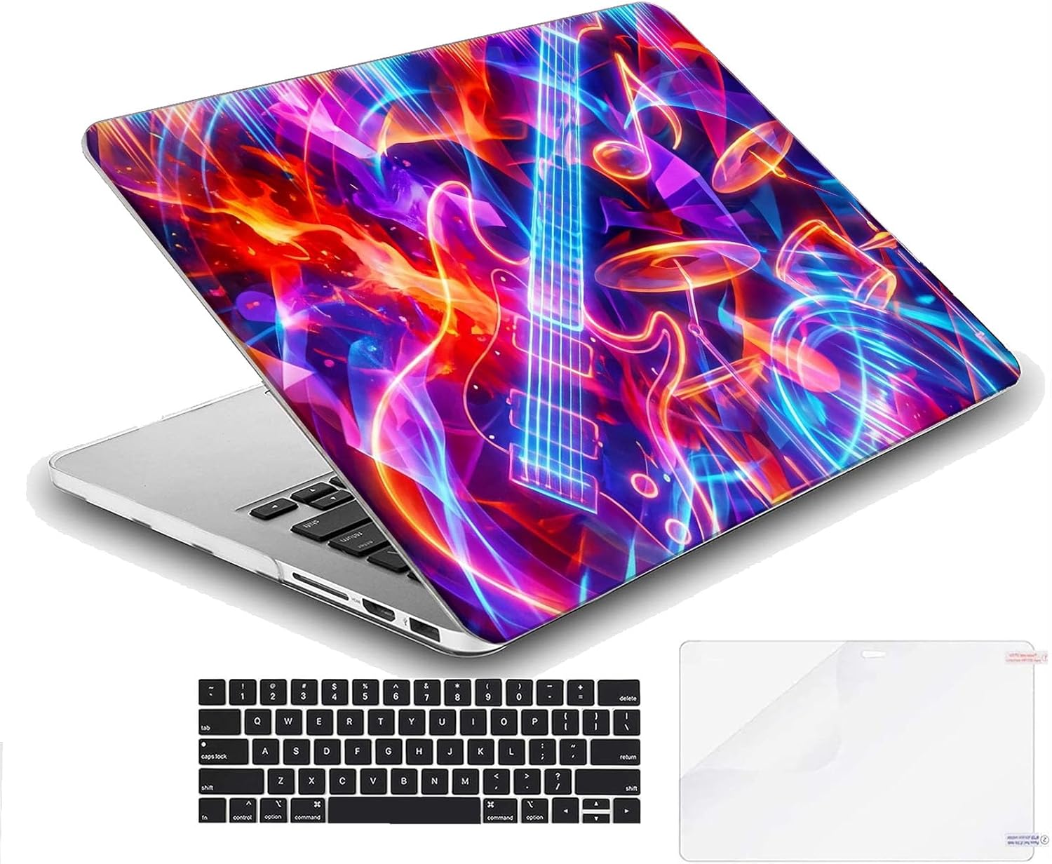 Compatible with MacBook Neo 13-inch, Hard Shell Case with Keyboard Cover and Screen Protector (A3404 A18 Pro chip, 2026 Release) - Music Note MC22650