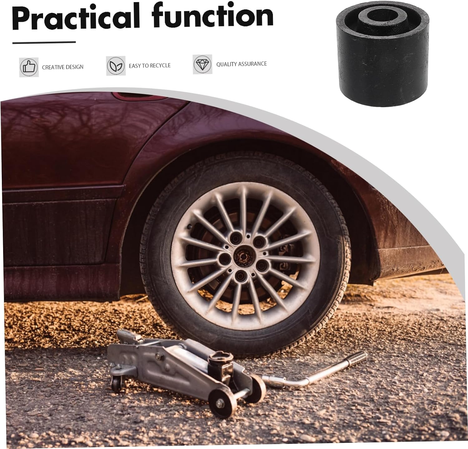 Hydraulic Jack Wheel Alloy Front Replacement for Trailer Jack