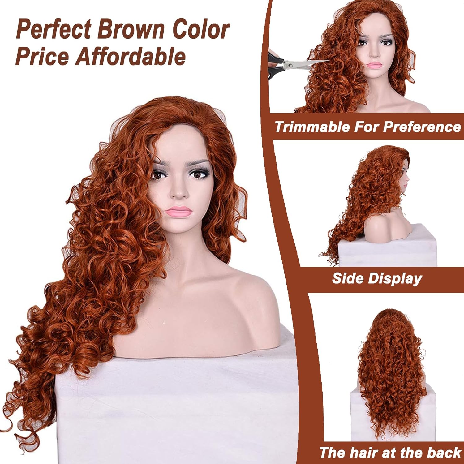 MORTICIA Long Curly Supper Long Fluffy Big Curly Women Costume Cosplay Wig - Image 2