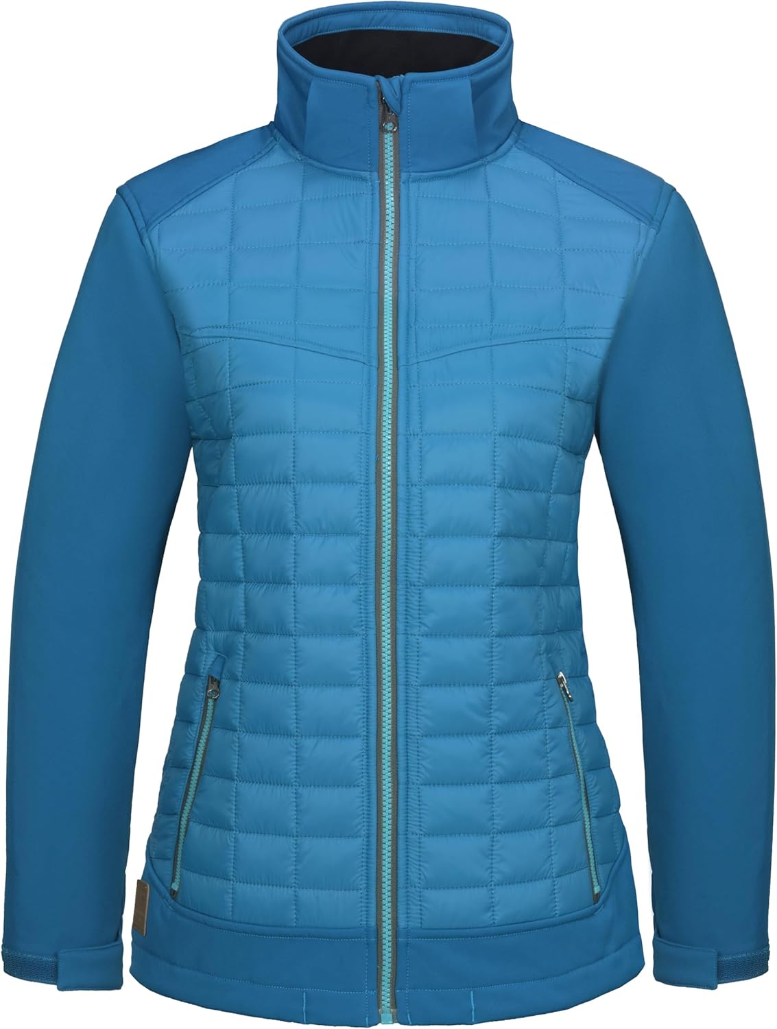 Little Donkey Andy Women's Hybrid Insulated Jacket Lightweight Warm for Hiking Running Ski Thermal Blue Moon Swedish Blue 2XL - Image 2