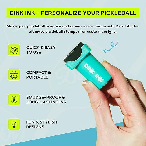 Miniatura 2 de Dink Ink - Marcador de pickleball reutilizable autoentintado  Personaliza tus bolas de pickleball con precisión  Tinta duradera de secado rápido sin