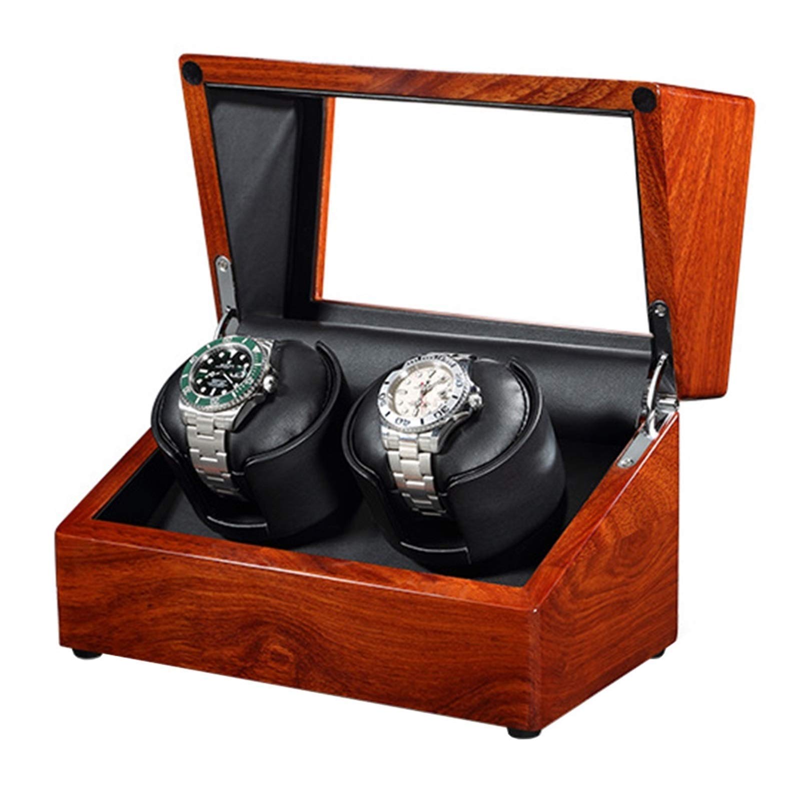 OLSKFUH Watch Winder For Automatic Watches Watch Winder Box Brazilian Rosewood Soft Flexible Watch Cushion Extremely Quiet Engine Watch Winder Display Watch Box Storage,