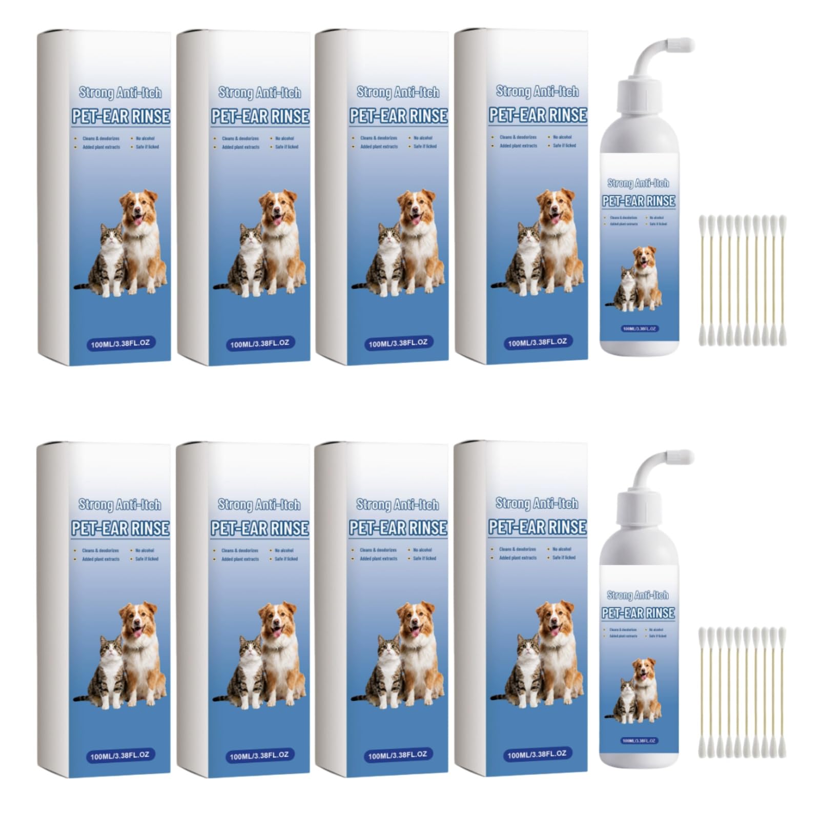 Générique Nettoyant Auriculaire pour Animaux, Nettoyant Oreille Chien,
