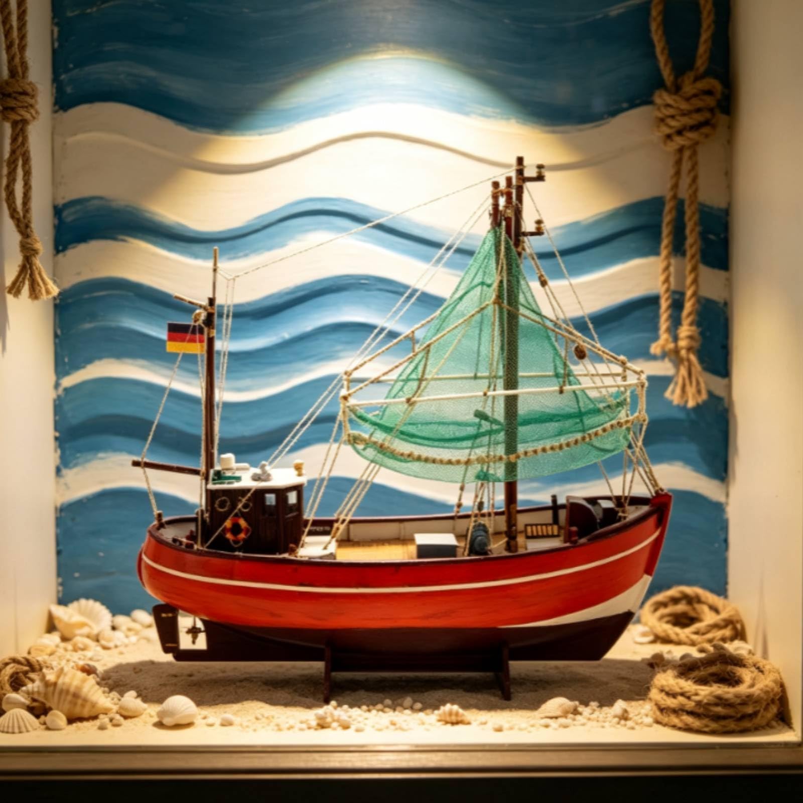 TAIZhiChen Barca da Pesca in Legno con Alberi in Betulla Tagliato a Modellino di Barca da Pesca Dettagliato Kit di Modellismo Navale Legno per Hobbisti