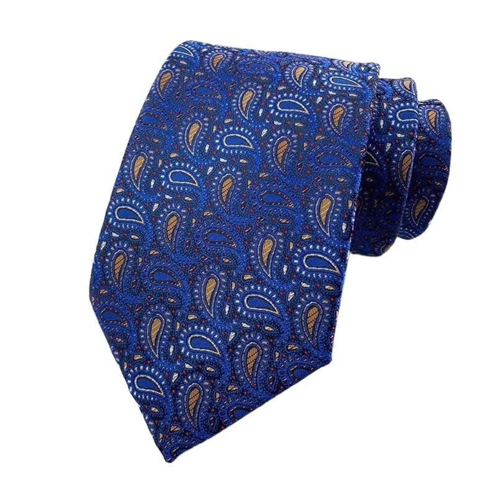 Élégante Cravate Cravate Classique Tissée À Carreaux Pour Homme, Mouchoir Pour Fête De Mariage Cravate De Fête