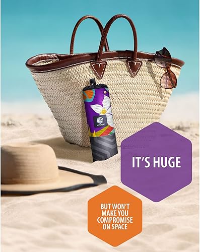 Miniatura 4 de VENTURE 4TH Toalla de playa de microfibra secado rápido, compacta, sin arena, absorbente, a prueba de arena y ligera, perfecta para camping, playa y