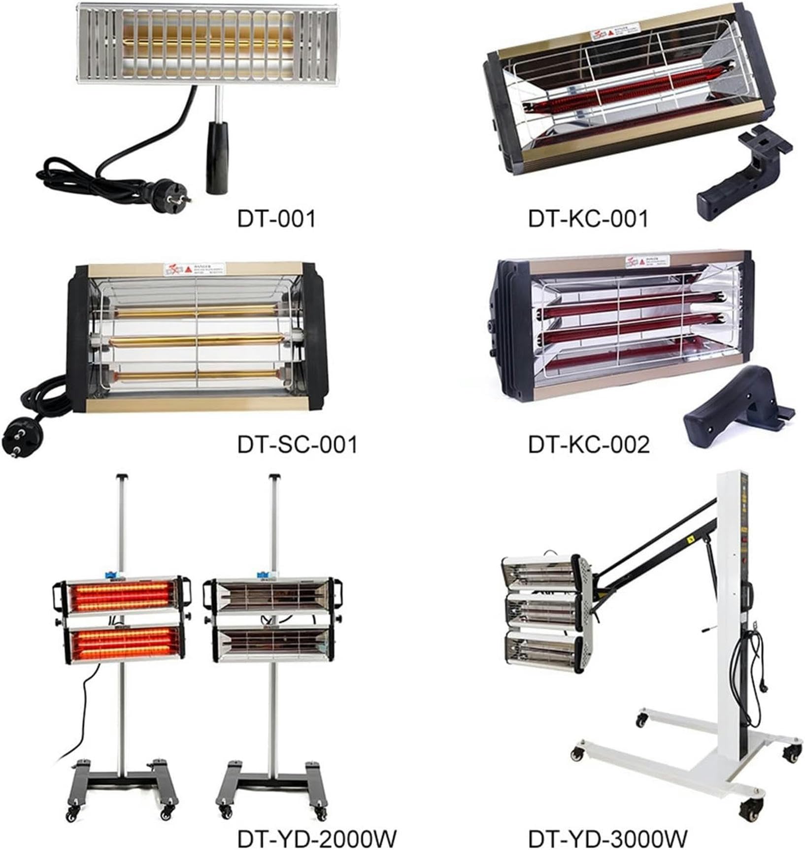 Lampe de durcissement de peinture infrarouge porta Sèche-linge infrarouge 1000W Peinture infrarouge Lampe de durcissement Film solaire Film haute température Test de cuisson de cuisson à la main Lampe