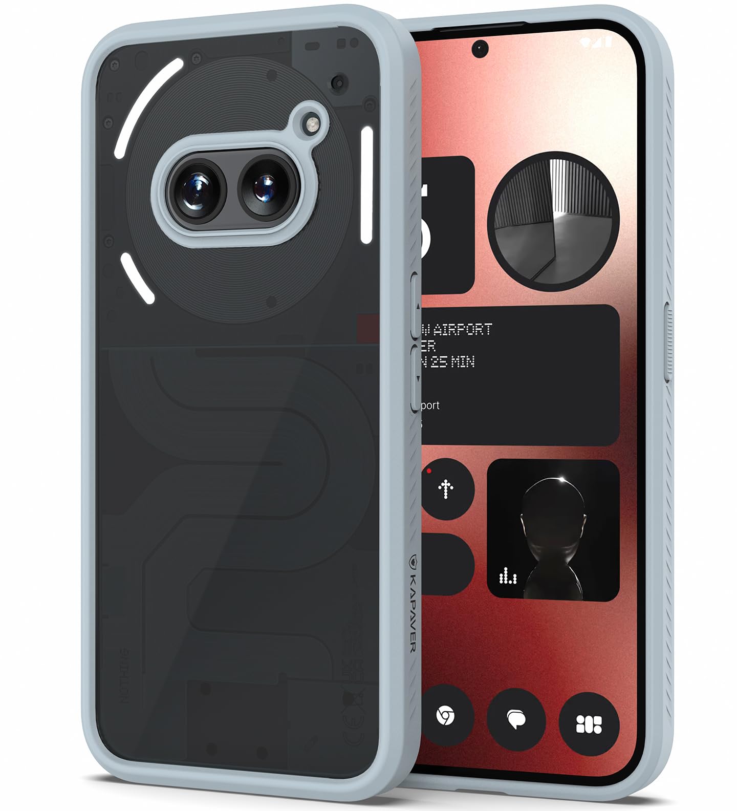 KAPAVER Impulse Series Polycarbonate Back Cover Case for Nothing Phone 2A 5G (Gray) (B0CXM8VNNV) Amazon Price History, Amazon Price Tracker