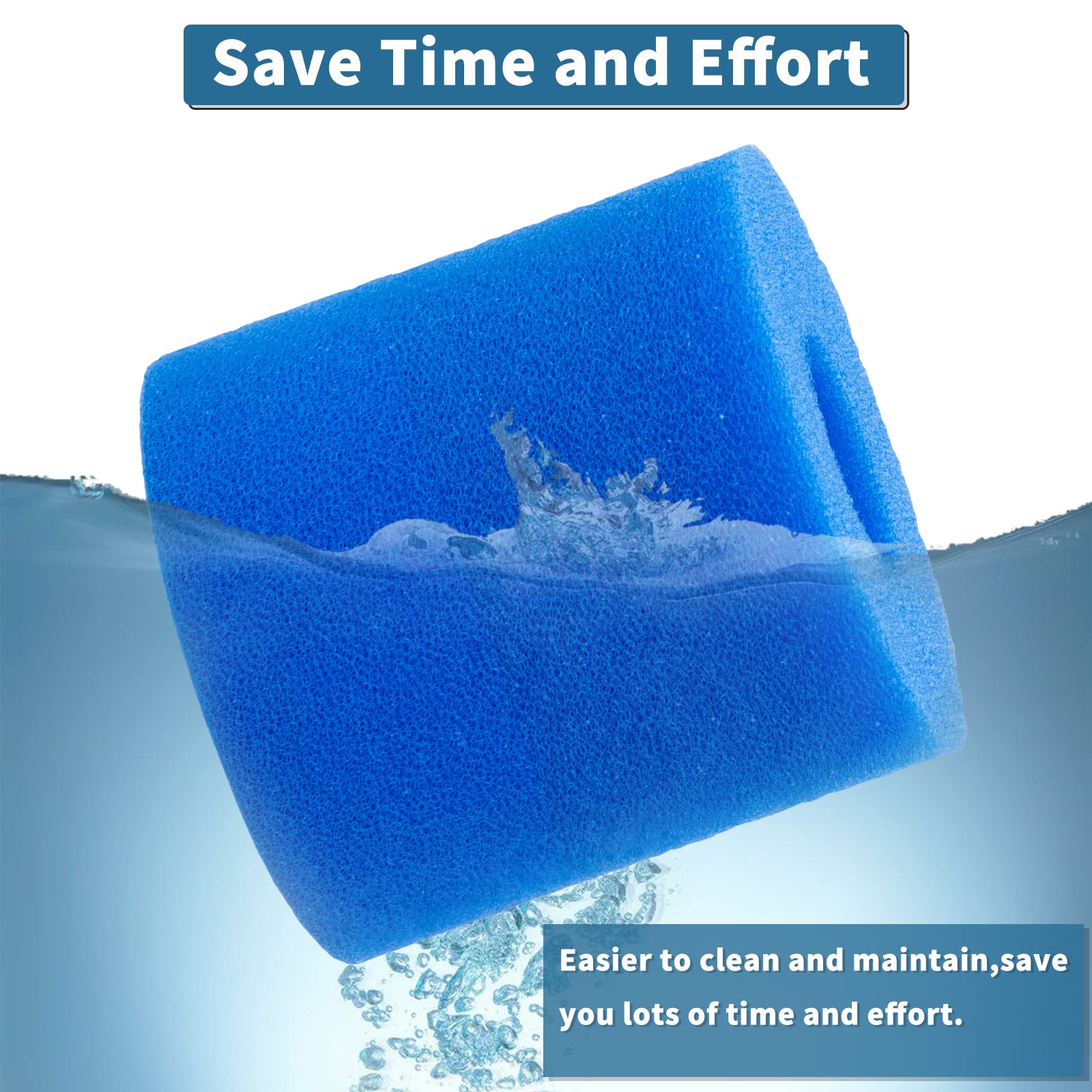 Cartouche de Filtre éponge pour Intex Type H, Filtre Piscine h, Éponge De Filtre Réutilisable Lavable, Filtres en Éponge Adaptés aux Piscines (Filtre H-4pièces)