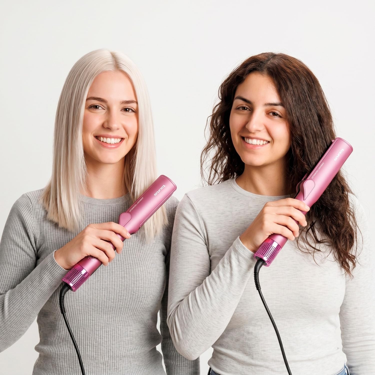 Taurus Piastra per capelli e asciugacapelli, 2 in 1, lisciante con aria senza piastre per capelli bagnati e asciutti, motore digitale 1200 W, 110.000 giri/min, tecnologia ionica anti-crespo, pane