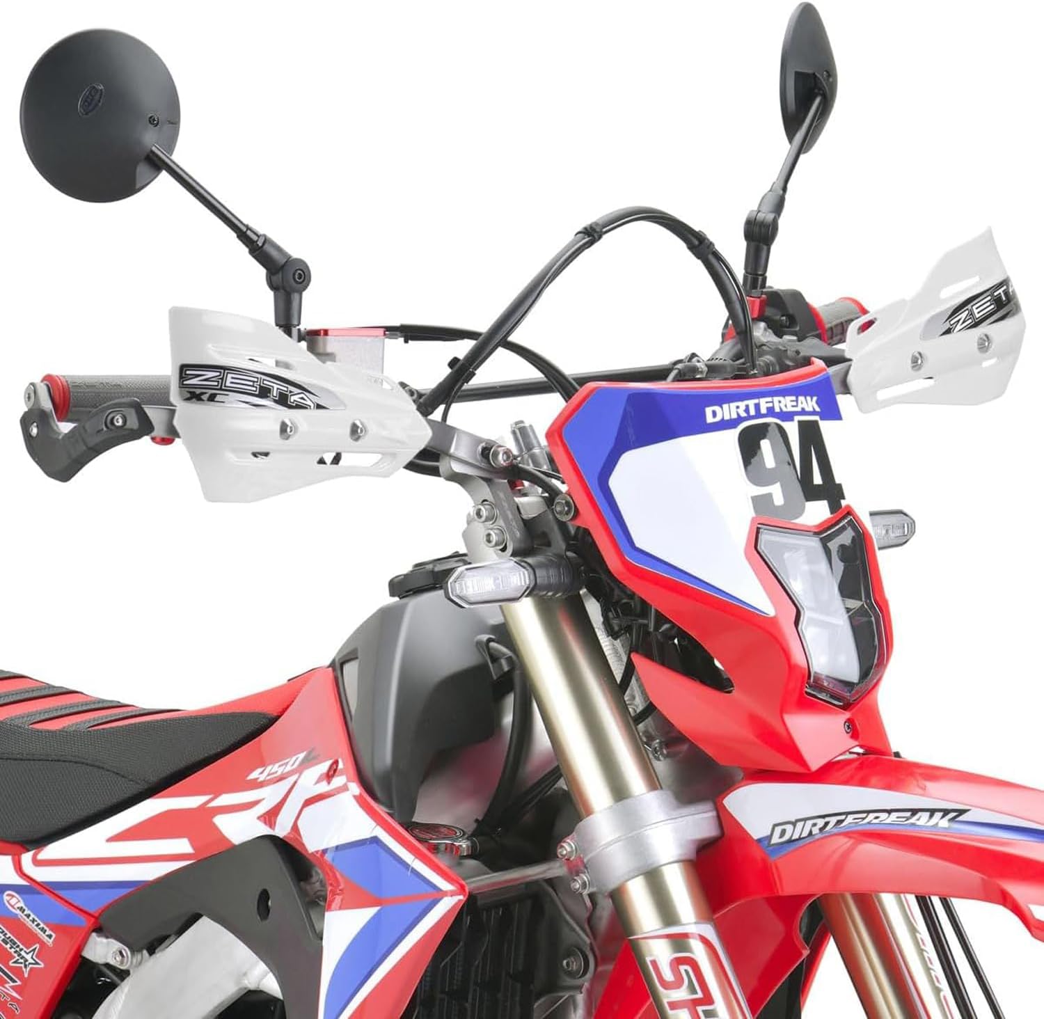 ZETA XC Protector Handguard - White | Superior Coverage & Hand Protection for Dirt Bikes | Airflow Slits | Plastic Only (No Aluminum Hand Guards Included) ZE72-3110