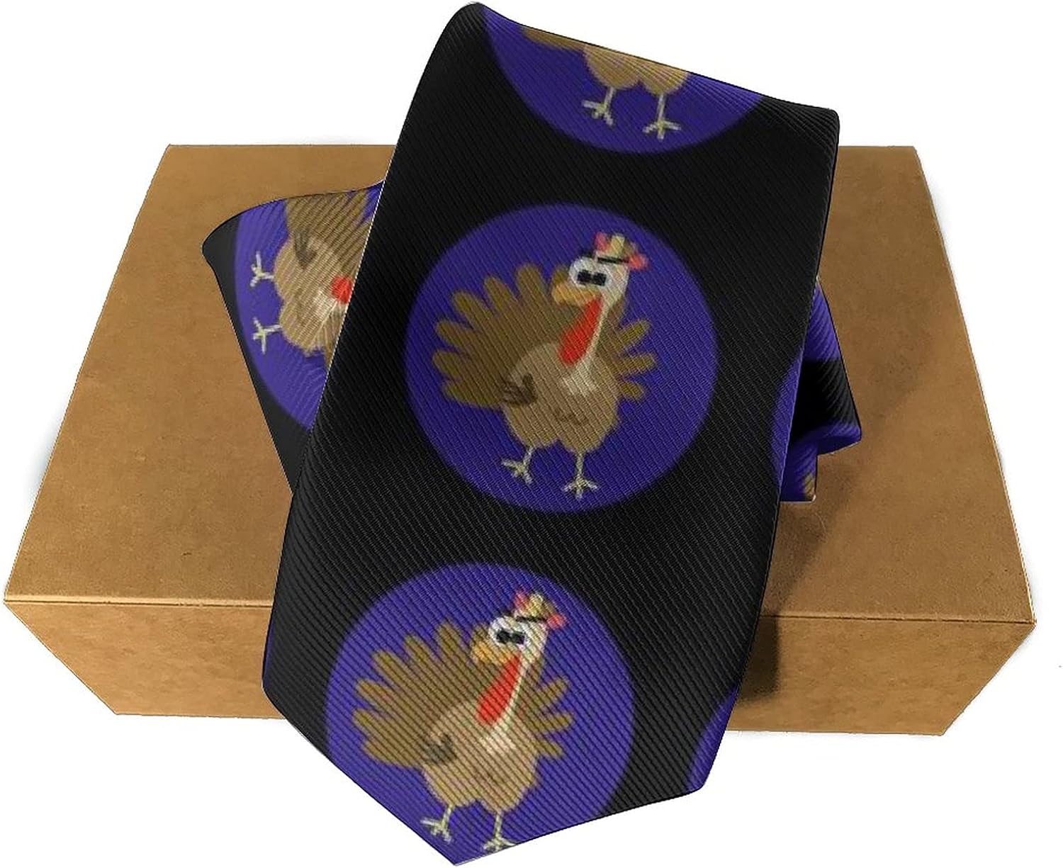 Durable Polyester Men's Necktie Black Thanksgiving Turkey, Formal Regular Tie Gift for Business Suit Daily Festival : Clothing, Shoes & Jewelry