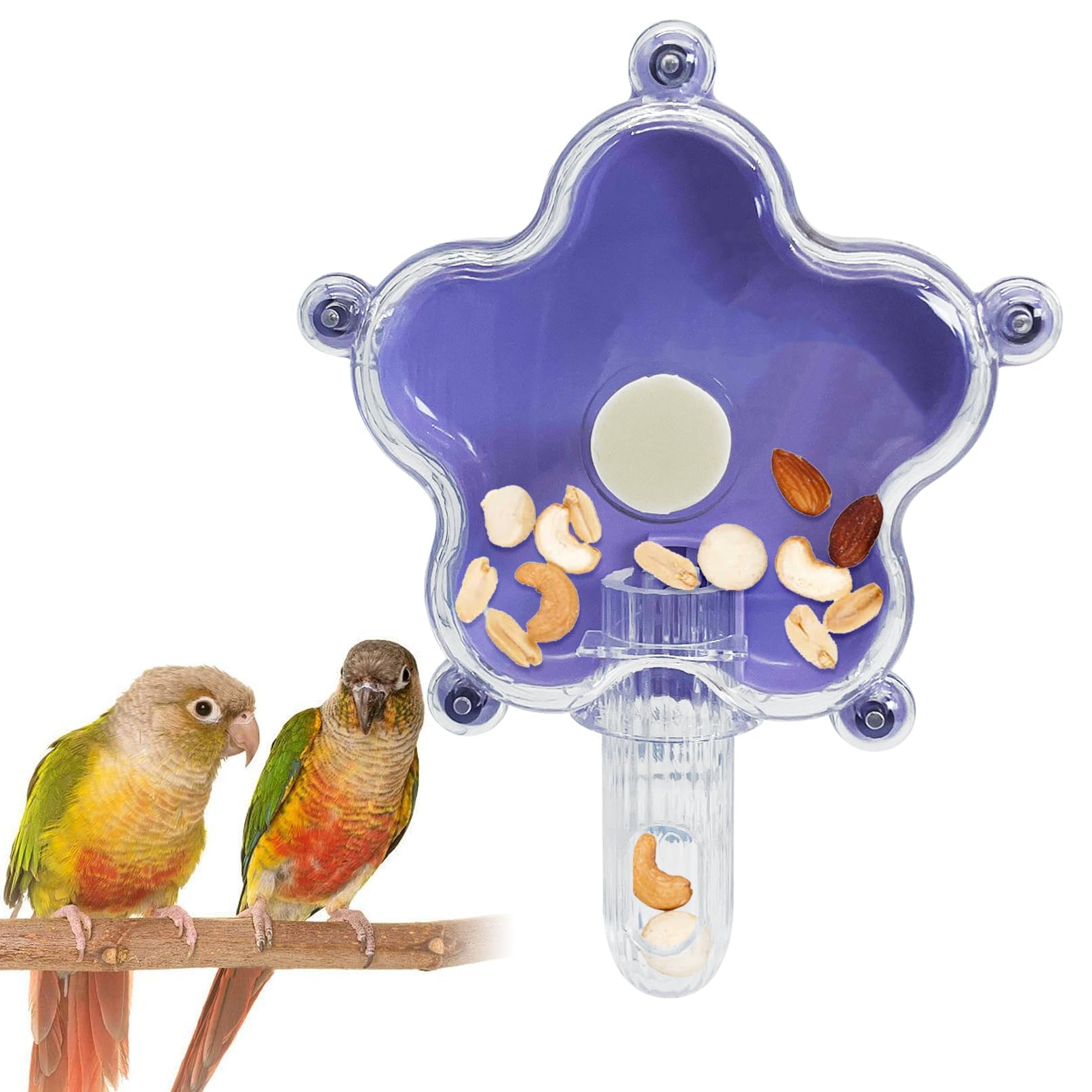 Bird Foraging Toys Cockatiel Foraging Wheel Parrot Cage Spinning Toys Parakeet Enrichment Puzzle Feeder Toy for Budgies Lovebirds Canaries (Purple)-image-35
