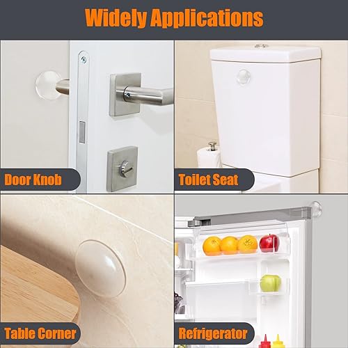 Miniatura 4 de 6 tapones de puerta pequeños protectores de pared de 157 pulgadas protectores de puerta de gabinete protector de pared de perilla de puerta redonda