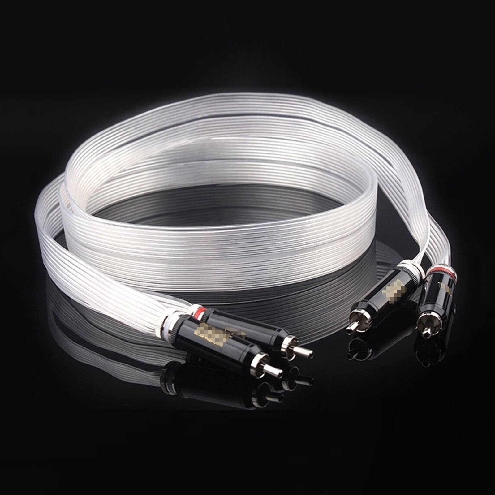 Câble audio plaqué argent Hifi 7N OCC câble de signal 6m 2 versions de fiches - 7