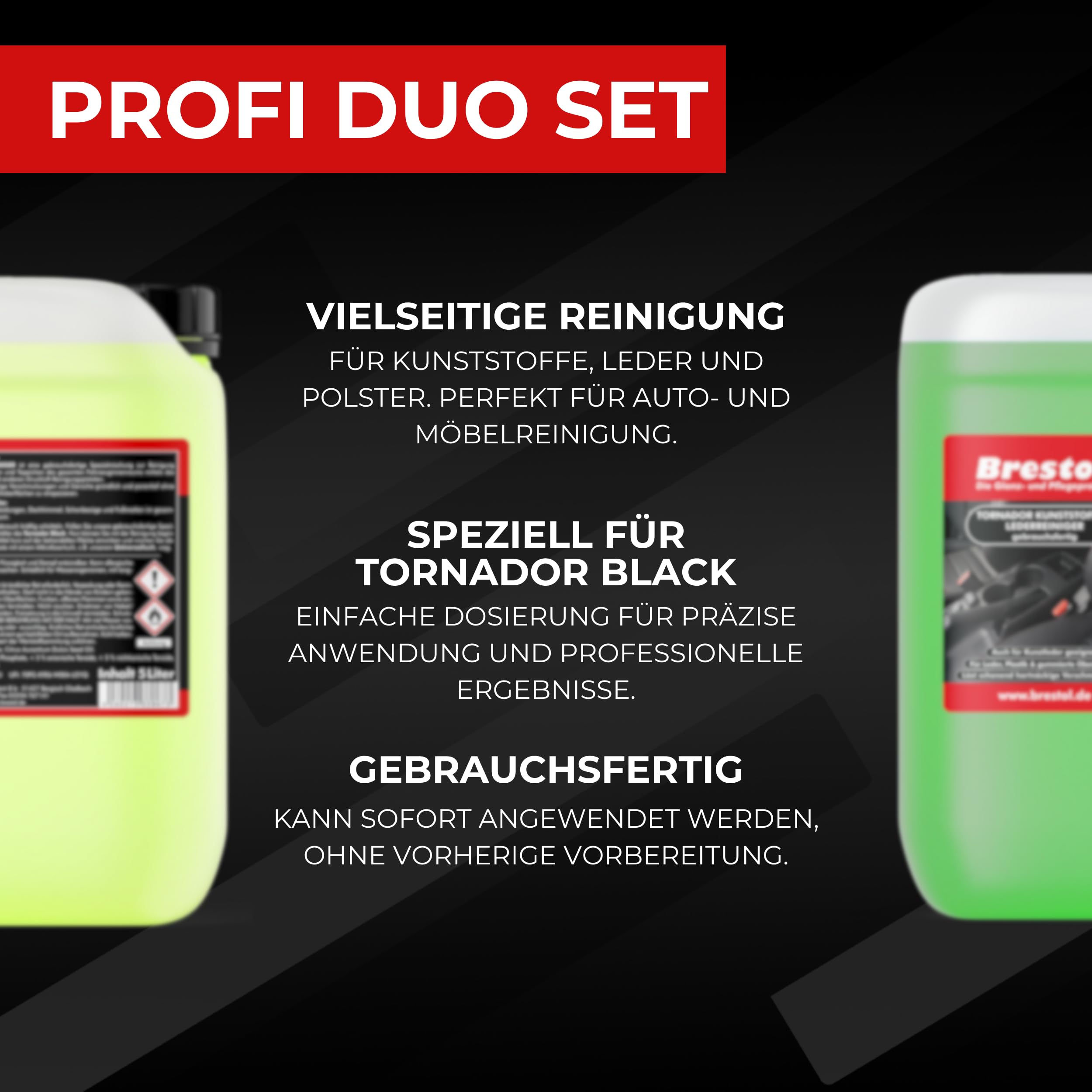 BRESTOL® TORNADOR Black Z-020RS Feder Impuls-Technik Druckluftpistole Reinigungspistole Polsterreiniger Lederreiniger Kunststoffreiniger Teppichreiniger Set + Rotador Adaptor Z300 Saugaufsatz