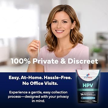 STD Hero At-Home HPV Test Easy & Convenient Human Papillomavirus Screening for Men & Women, Quick Results for HPV Detection and Early Awareness