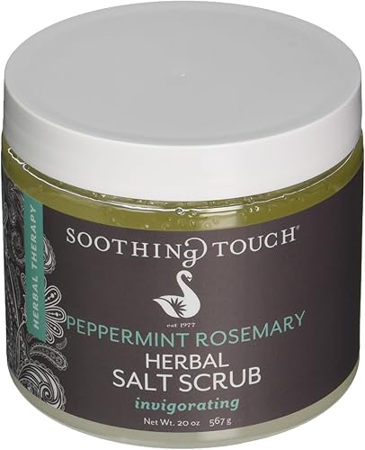 Soothing Touch Exfoliante de sal de hierbas, menta y romero - 20 onzas