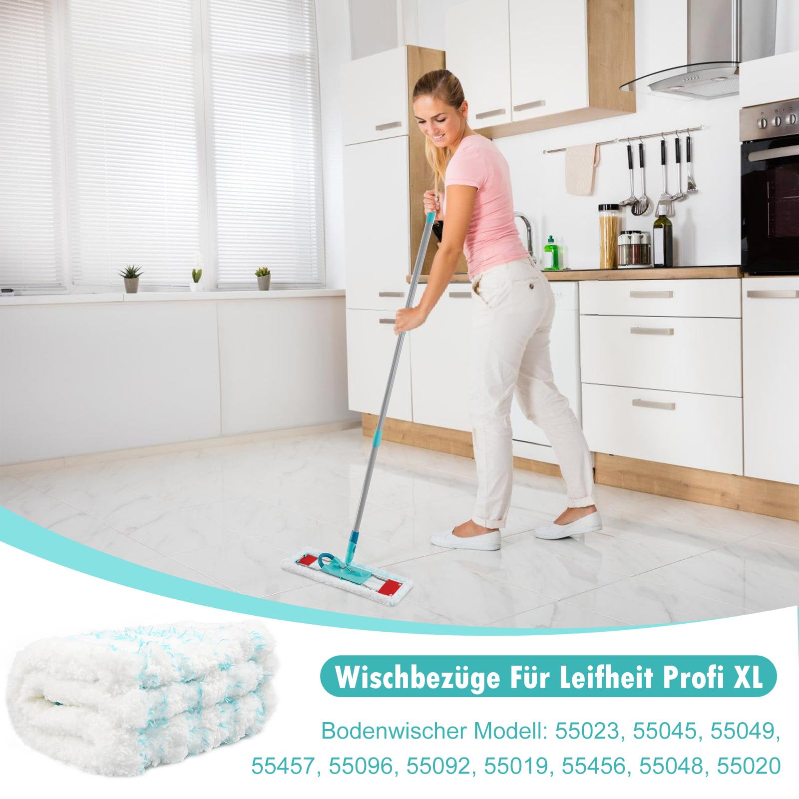 Leifheit Wischbezug Profi XL Micro Duo – 3er Set  Produktbild-Vorschau 5