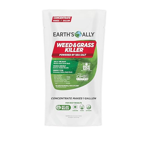 Earth's Ally Concentrado eliminador de malezas y hierbas, espray natural seguro para controlar malezas para patios, entradas y aceras, hace 1 galón