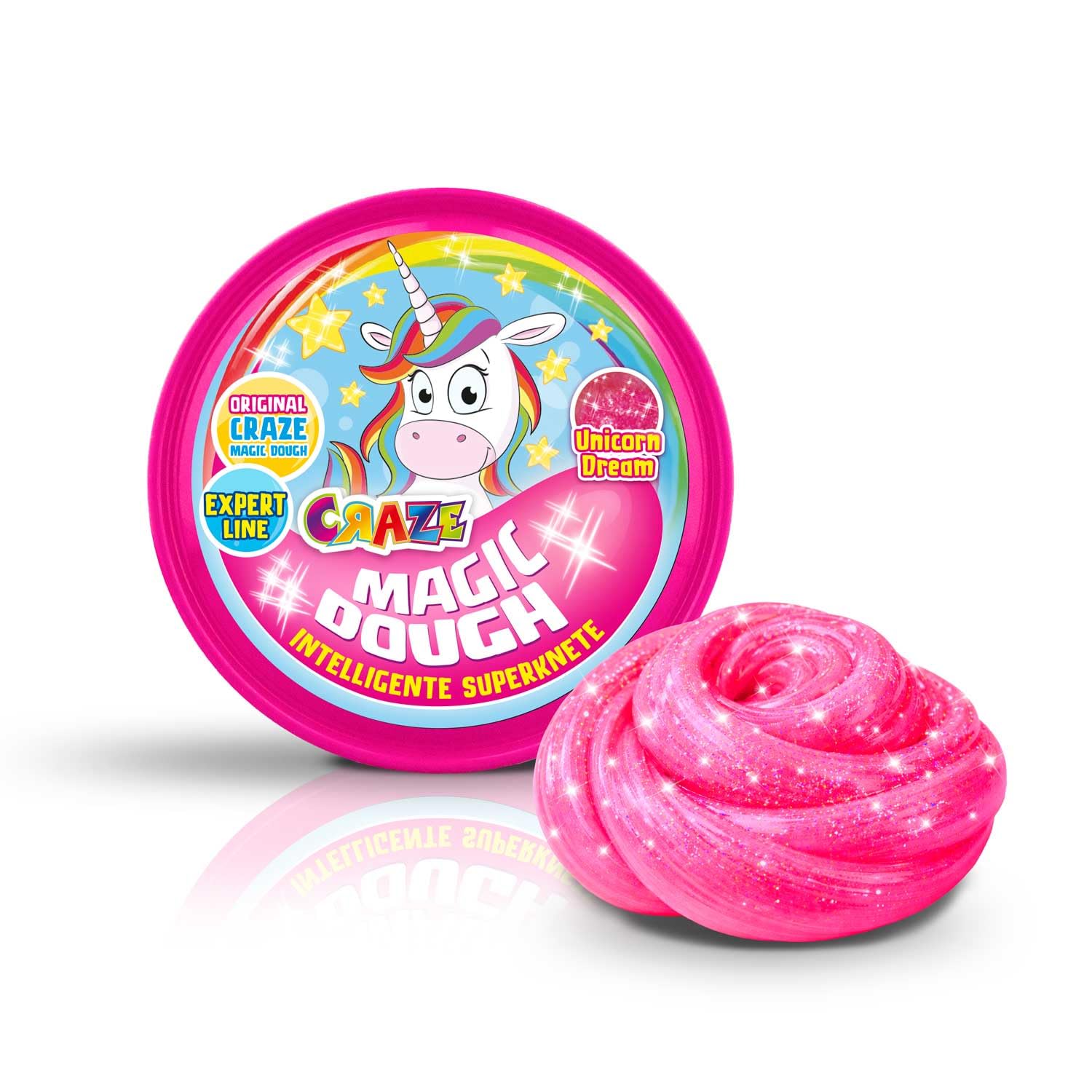 CRAZE Expert Super Clay for Children Intelligent Pink Pink Unicorn Children's Clay 70 g Tin 70 g Unicorn 35306