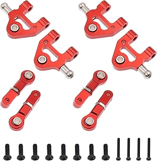 Treehobby 8PCS Aluminum Alloy Upper & Lower Swinging Arms Sets Compatible with WLtoys K969 K979 K989 K999 P929 1/28 RC Car Upgrade Parts (Red)