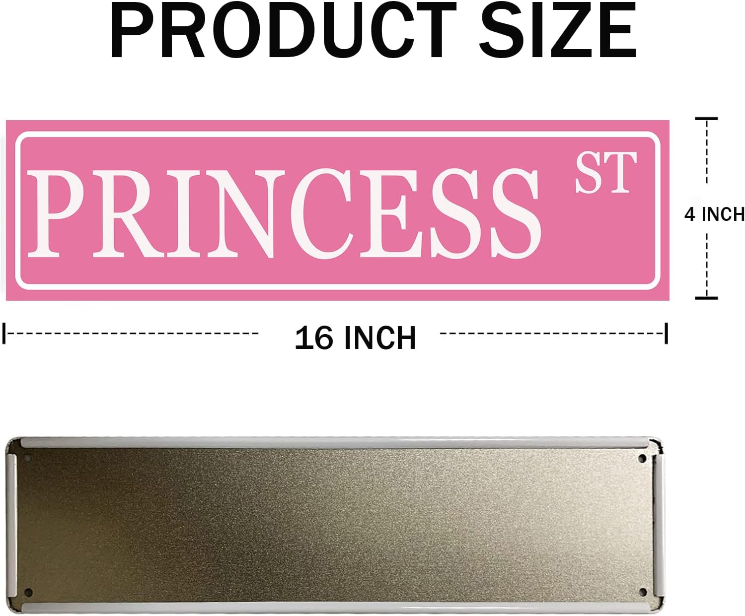 Princess Room Decor For Girls Bedroom Pink Princess St Vintage Metal Tin Sign Girly Decor Funny Street Signs For Bedroom Princess Street Sign Y2k Wall Decor Poster Little Girls Room Accessories 4x16 In image 2