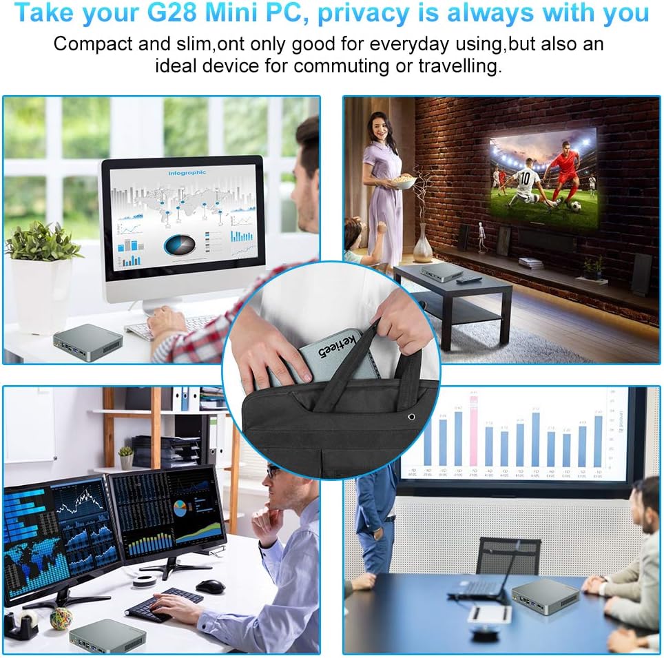 Authеntіс Crаzу Dеаlѕ Mini PC,Intel core i5 (up to 3.2 GHz) Windows 10 Mini Computer,8GB RAM/128GB SSD,Dual WiFi, Gigabit Ethernet, HDMI/VGA Port