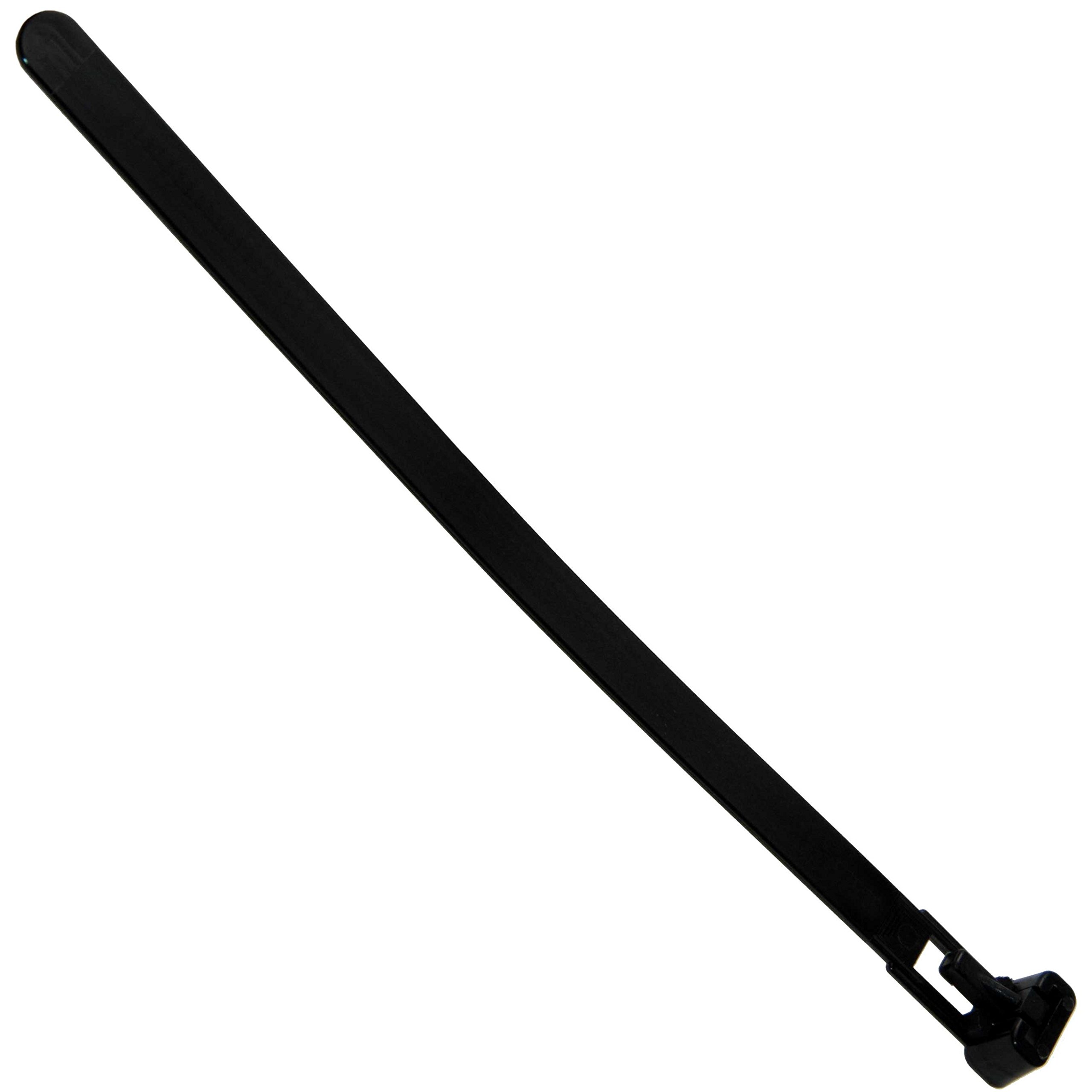 100 Stück Universal Kabelbinder Schwarz - Wiederverschließbar Heavy Duty