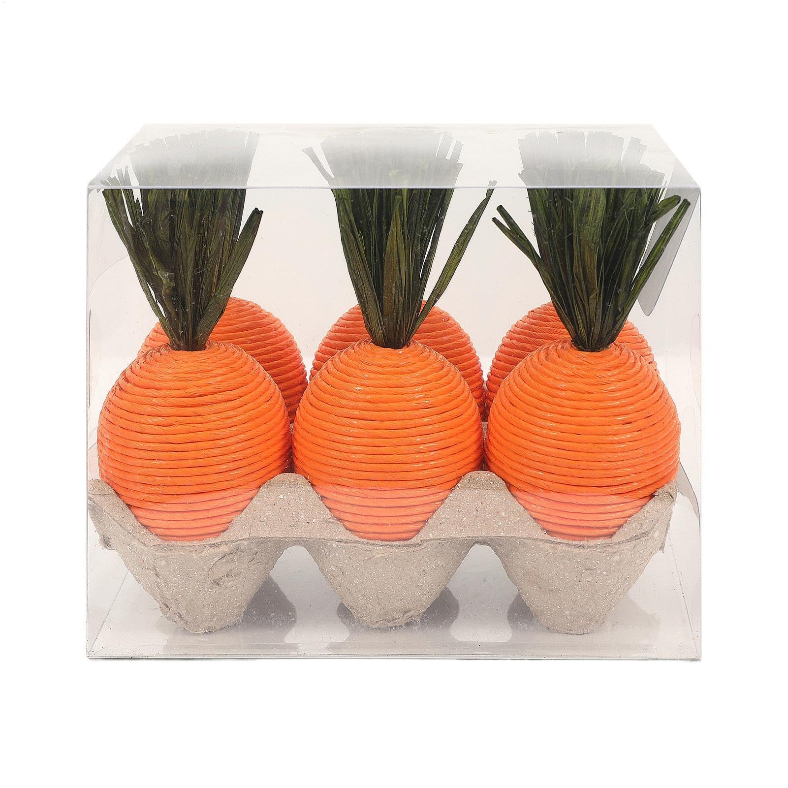 6 zanahorias artificiales de Pascua con hojas realistas para centros de mesa duraderos