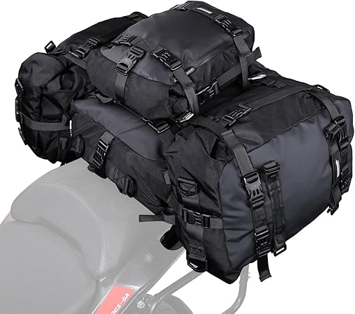 専用：4P 80L バイク用 サイドバッグ 防水 多機能大容量拡張性 | www