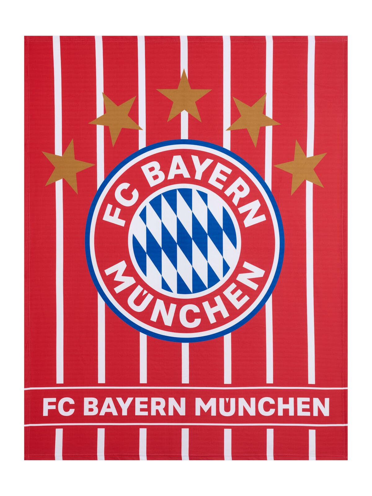 FC Bayern München Set I Decke und Kissen I Fleecedecke I Sofakissen I Decke 130 x 170 cm I Kissen 40 x 40