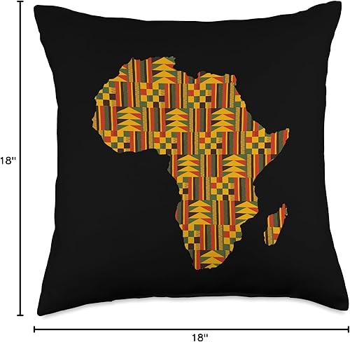 Miniatura 4 de African Family Kente Clothing for Men women Kids Kente African Pride - Almohada tradicional con diseño étnico de mapa de África, 18 x 18 pulgadas,