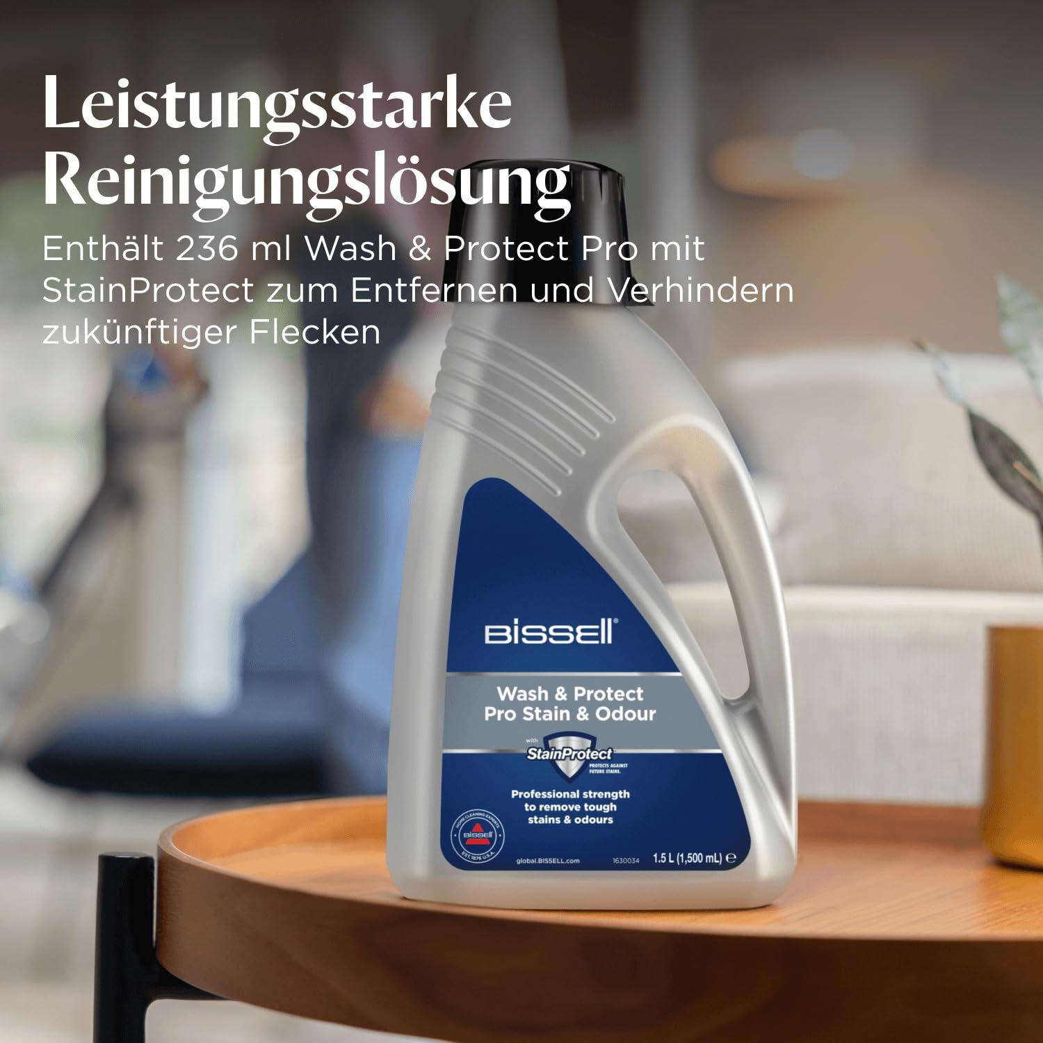 BISSELL PowerWash Compact Pet, Kompakter Upright- Teppichreiniger und Polsterreiniger für Haustierflecken,Fleckenreinigung auf mehreren Oberflächen, Abnehmbare Zubehörteile, 600W, Mit Kabel, 4058N