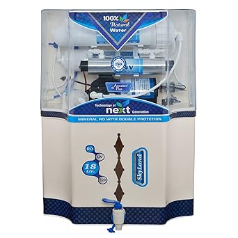 Aquatec Plus - SkyLand 18L RO + UV + UF + TDS Water Purifier for Home (White) Work Up to 2500 TDS