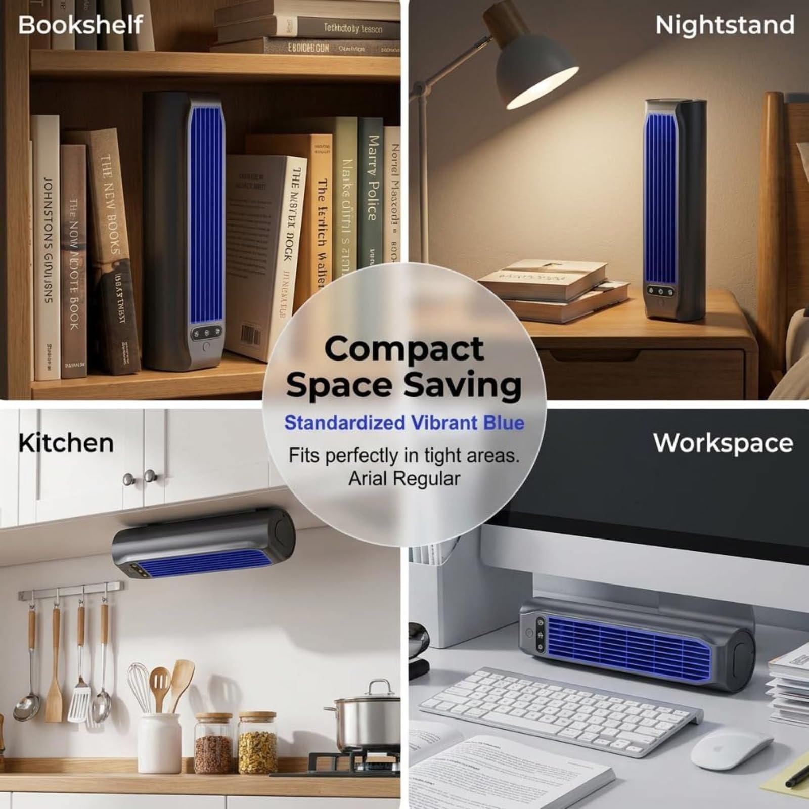 Hoffmarkt CoolingAce Original, Portable Cooling Fan, Kompaktes, Quiet, Ideal für Den Sommer