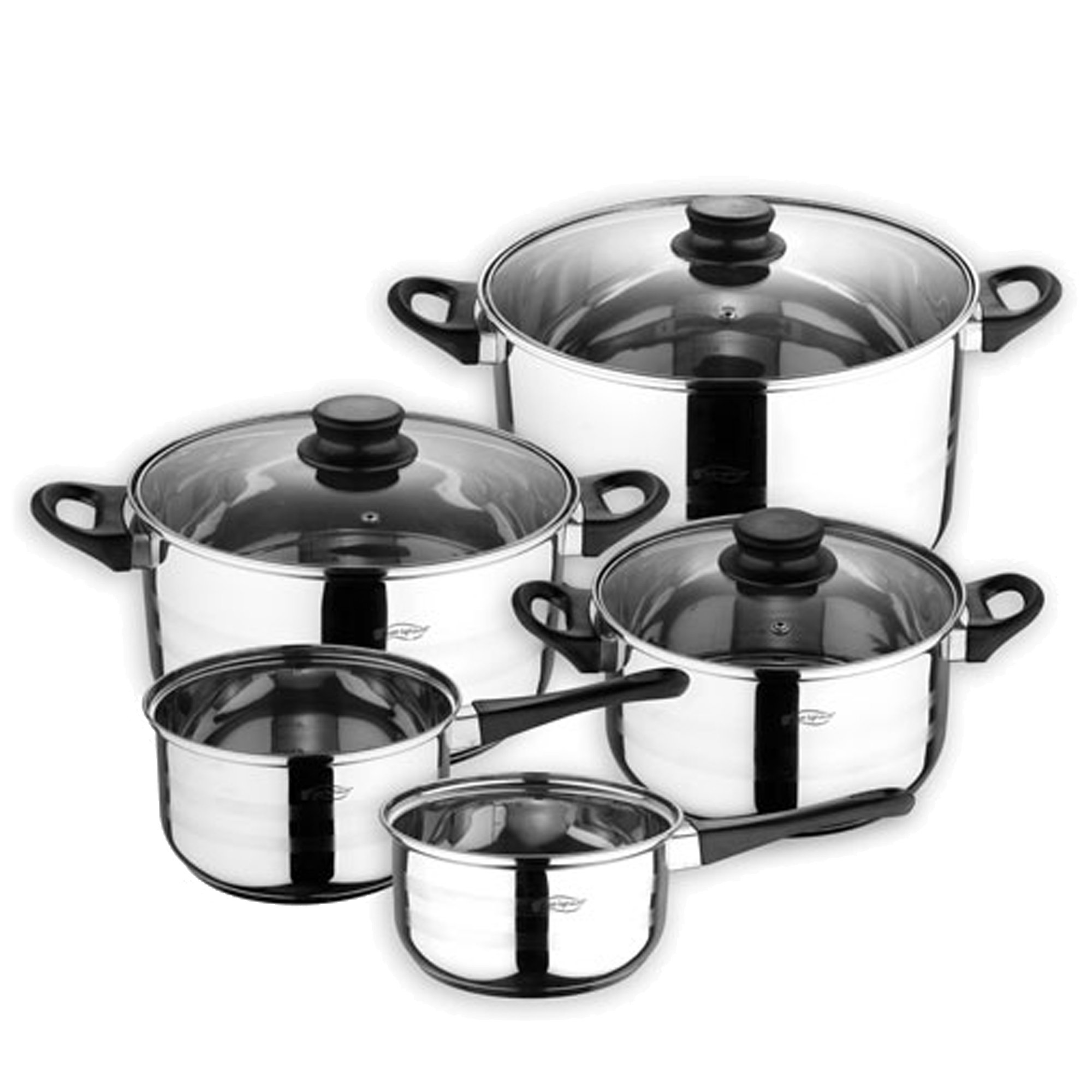 San Ignacio Batteria da cucina 8pz in acciaio inossidabile per induzione con manici termoisolanti