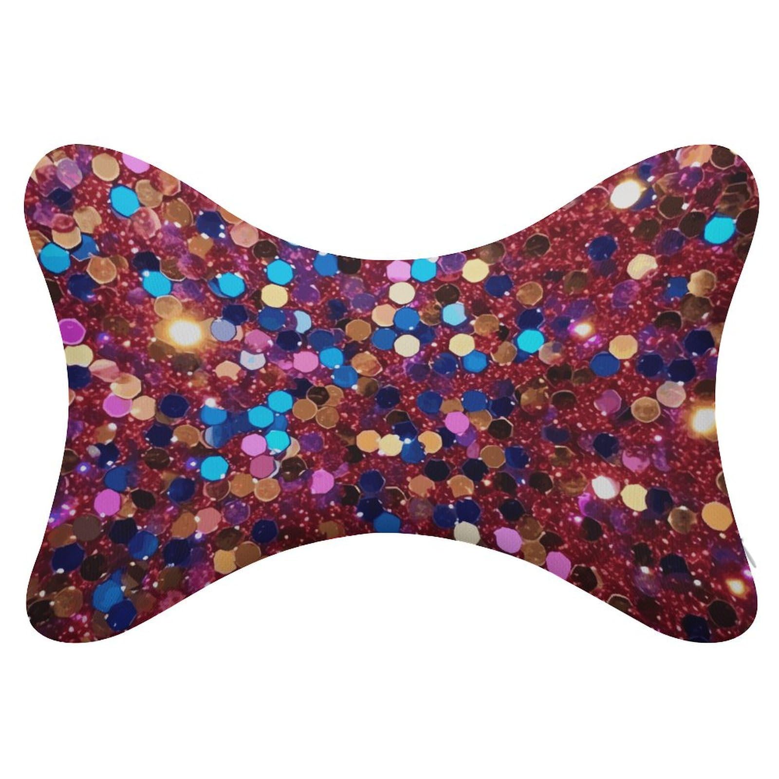 Coussin repose-tête de voiture en mousse à mémoire de forme avec finitions pailletées